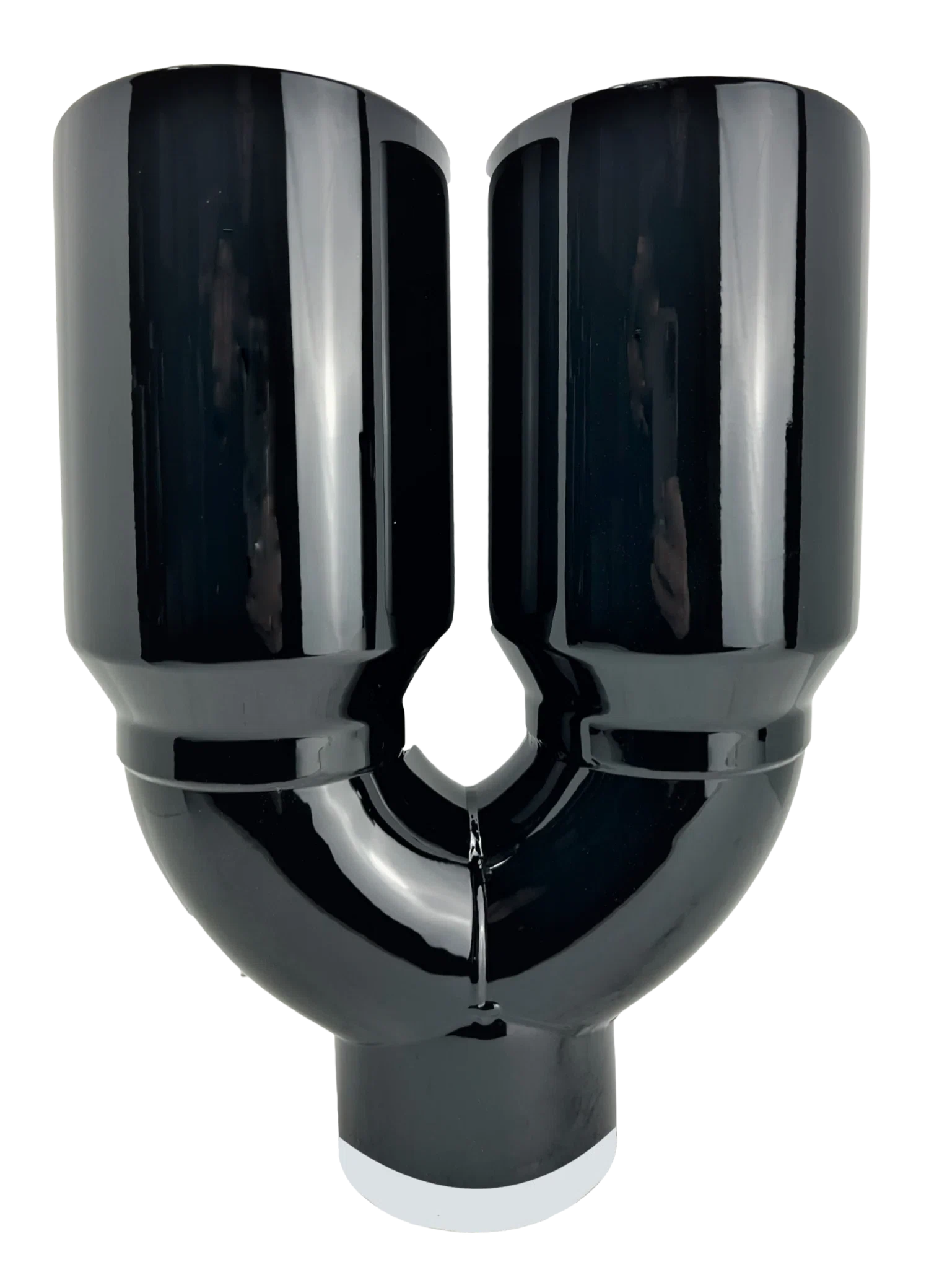 3_ IDX4_X12_ -Dual Double Wall Slant Cut S_S Gloss Black Exhaust Tip 1648BK
